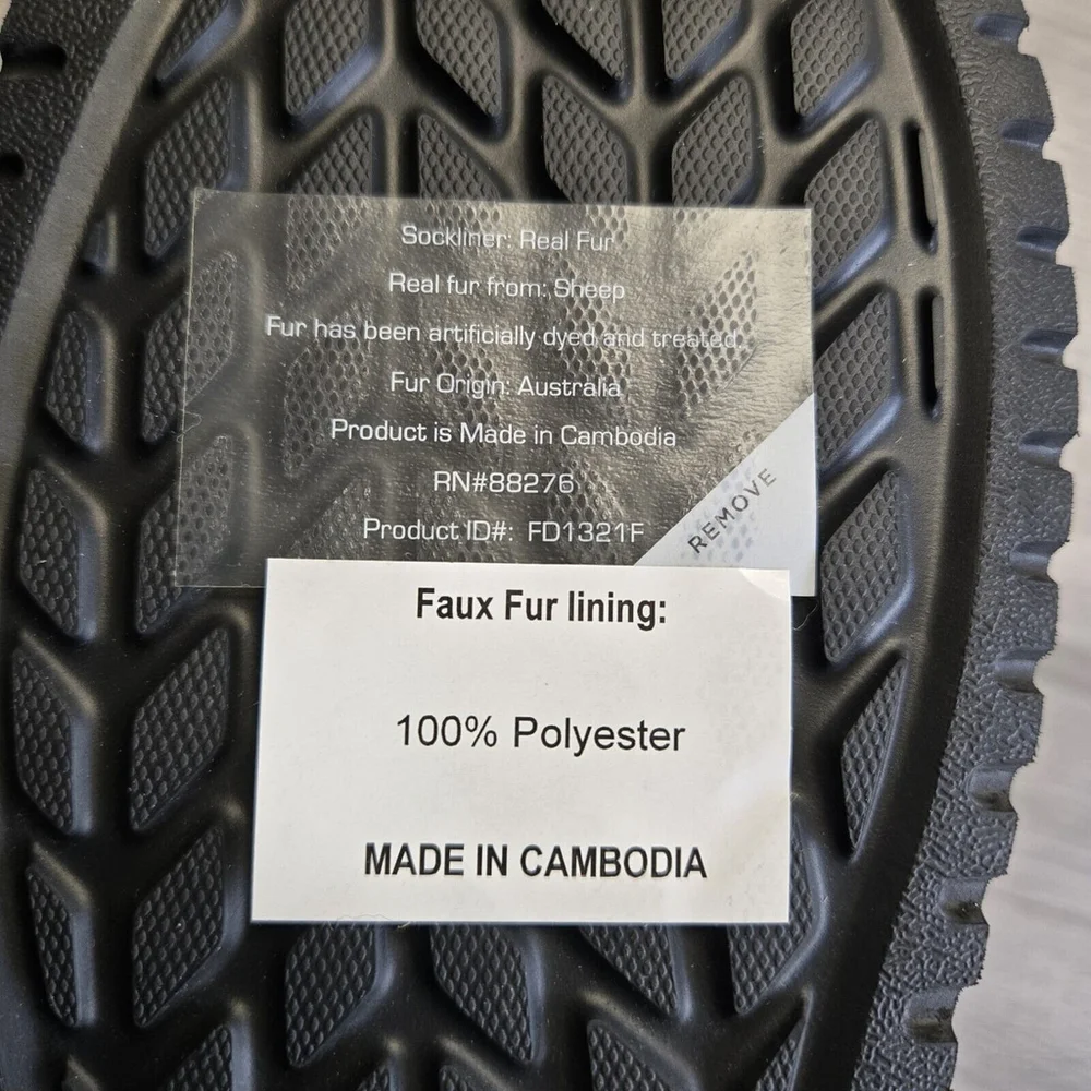 UGG Koolaburra Aribel Short Black Suede Women's Size 8 New in Box Faux Fur - Picture 8 of 11